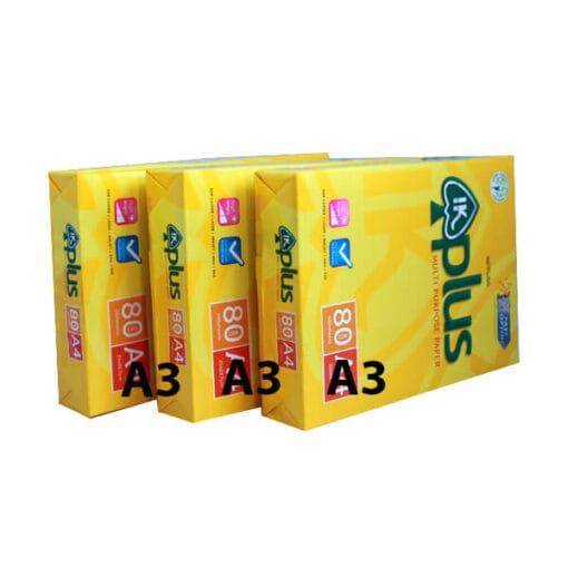 Giấy A3 IK Plus 80gsm chính hãng, chất lượng cao cho in ấn và photocopy