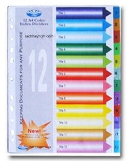 Bìa phân trang nhựa 10 màu giúp tra cứu tài liệu nhanh chóng