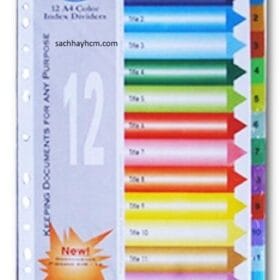 Bìa phân trang nhựa 12 số