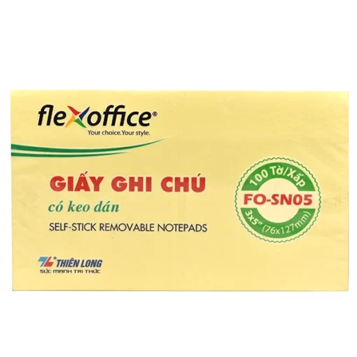 Giấy ghi chú Flexoffice 3x5 FO-SN05 chính hãng, dễ viết, dễ dán