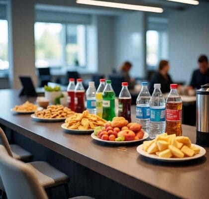 gscom bi quyet chon banh keo va nuoc uong van phong ngon tiet kiem