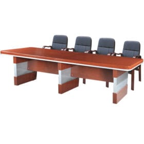 bàn họp ct3012h2 hòa phát – sơn pu, 3 chân hộp, kích thước 300×120 cm