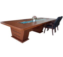 bàn phòng họp ct4016v19 hòa phát – gỗ veneer, dài 4 m tiện nghi