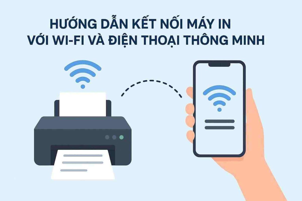 gscom hướng dẫn kết nối máy in với wifi và điện thoại thông minh