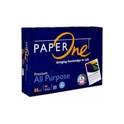 Giấy in PaperOne A4 80gsm cao cấp, bề mặt mịn, trắng sáng, in sắc nét, hạn chế kẹt giấy. Phù hợp máy photocopy, máy in laser và văn phòng chuyên nghiệp.