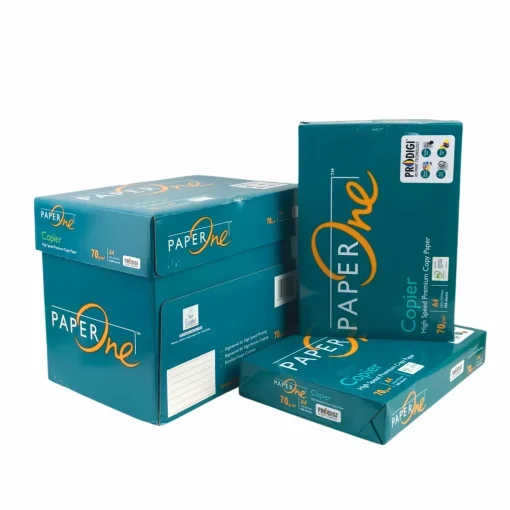 Mua giấy in PaperOne A4 70gsm chất lượng cao, giấy trắng mịn, chạy ổn định, giá tốt cho văn phòng, trường học và cửa hàng photocopy.