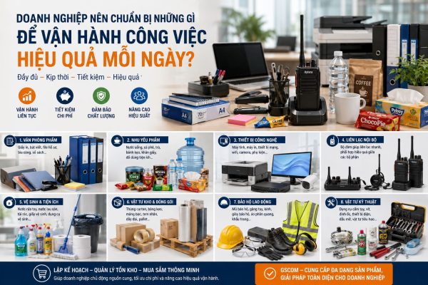 các nhóm vật tư và thiết bị cần thiết giúp doanh nghiệp vận hành công việc hằng ngày hiệu quả